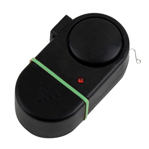 Black Electronic LED Light Fish Bite Sound Up To 80dB Alarm Bell Clip