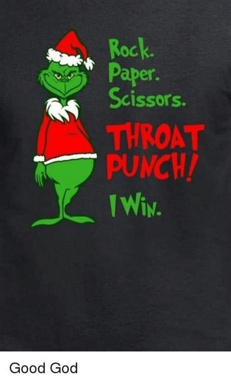 An Image Of A T Shirt That Says Rock Paper Scissors Throat Punch Win