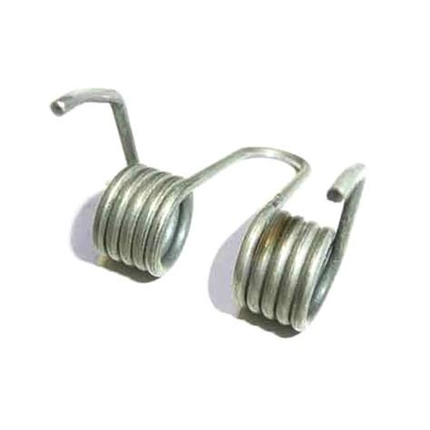 silver stainless steel double torsion spring  industrial