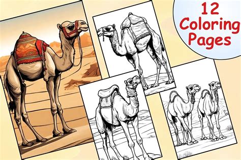 Hump-tastic Camel Coloring Pages Graphic by Catchy Ideaz · Creative Fabrica