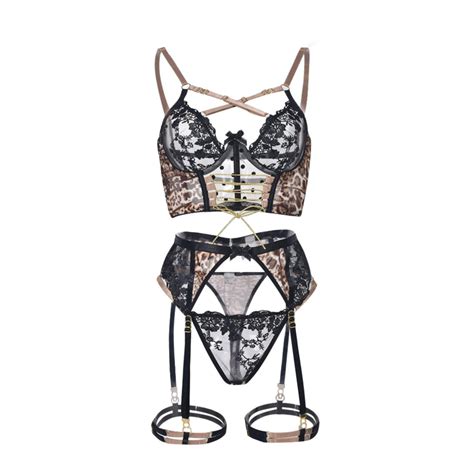 Pmvfhde Lingerie Plus Size Lingerie Corset Set Lace Bodysuit Black Satin Boudoir Outfits Exotic