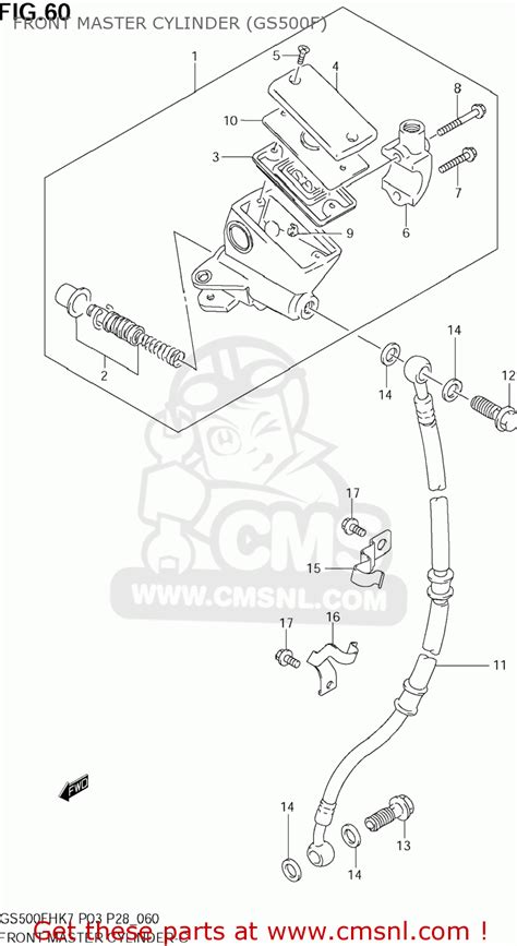 Suzuki Gs500f 2008 K8 Usa E03 Front Master Cylinder Gs500f Buy Original Front Master