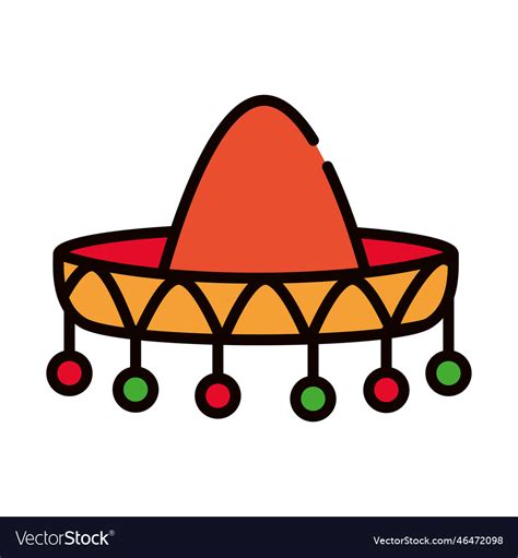 Mexican hat icon Royalty Free Vector Image - VectorStock