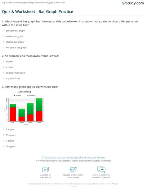 Quiz And Worksheet Bar Graph Practice