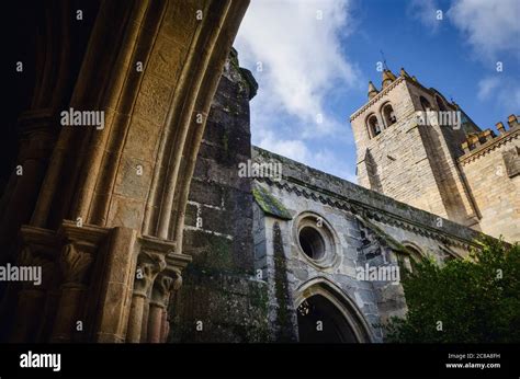 External View Of The Medieval Gothic Cloisters Of The Cathedral Of