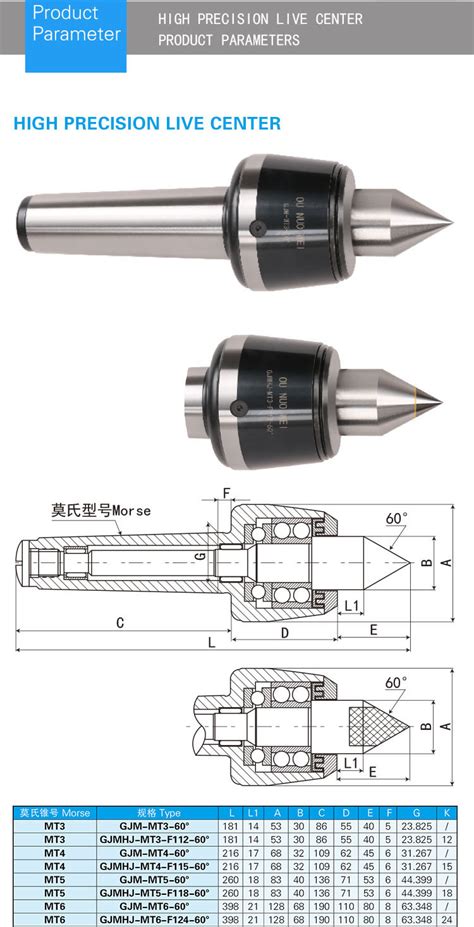 Mt Mt Lathe Precision High Speed Interchangeable Live Center Product