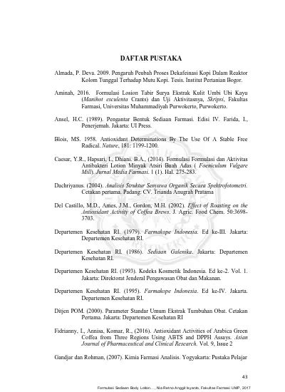 DAFTAR PUSTAKA Departemen Kesehatan RI 1979 Farmakope Indonesia