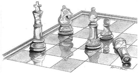 chess board perspective drawing - anthonyhoffeditz