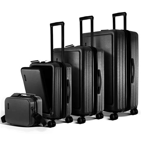 Storagebud Hardshell Expandable 4 Piece Luggage Set Medium Spinner