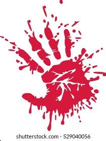 Bloody Handprint Stock Vector (Royalty Free) 529040056 | Shutterstock