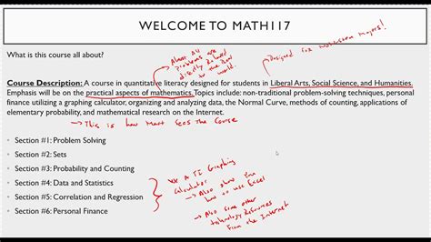 College Quantitative Reasoning Course Introduction Youtube