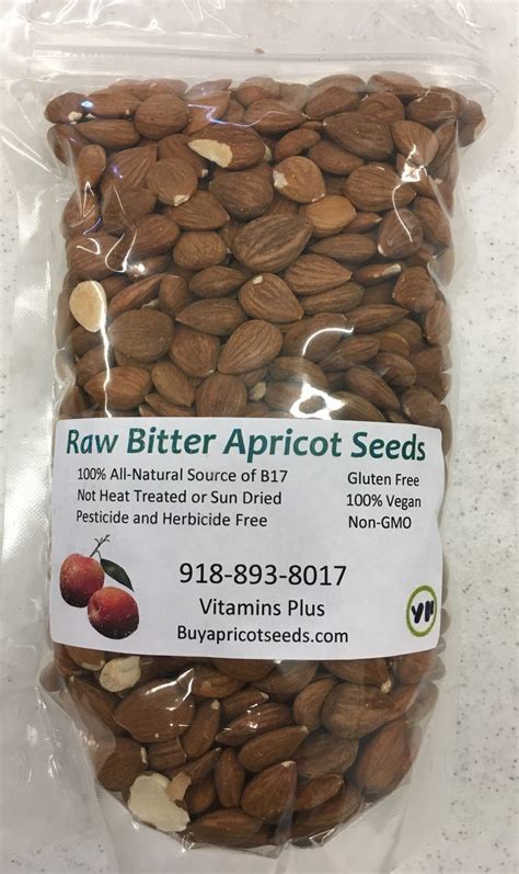 Apricot Seeds Raw And Bitter 1lb 16oz Vitamins Plus Global