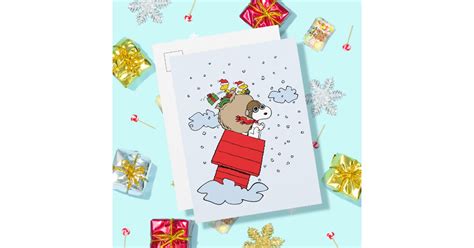 Peanuts | Snoopy the Red Baron at Christmas Postcard | Zazzle