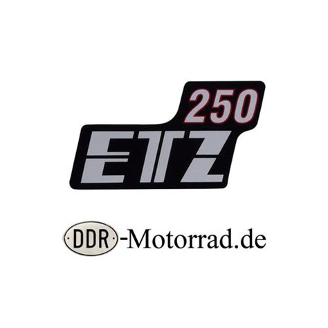 Aufkleber Seitendeckel MZ ETZ 250 DDR Motorrad De Ersatzteile