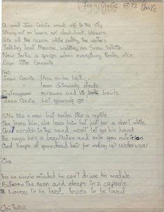 Ziggy Stardust Handwritten Lyrics Handwritten Lyrics David Bowie