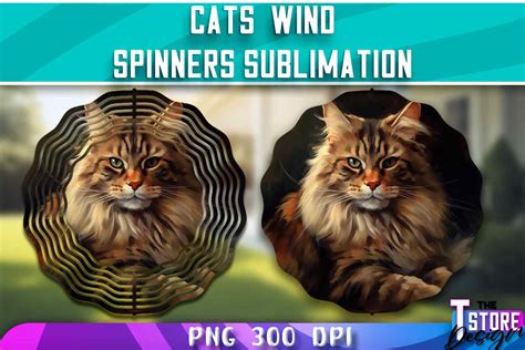 Cats Wind Spinners Sublimation Png Graphic By The T Store Design