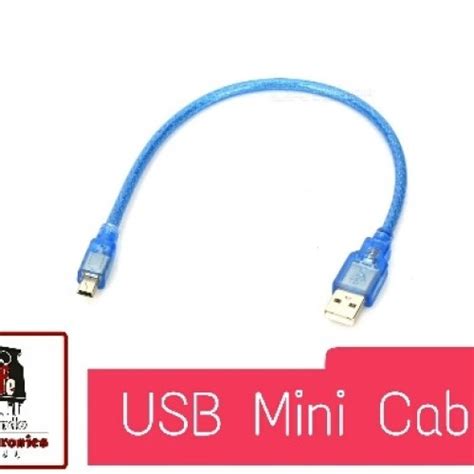 Jual Kabel Data Usb A To Mini Usb B Male Kabel Biru Phone Arduino Nano Pc Kota Pekanbaru