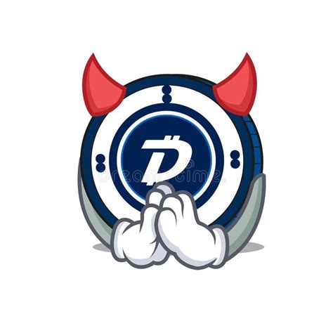 Historieta De La Mascota De La Moneda De Digibyte Del Diablo