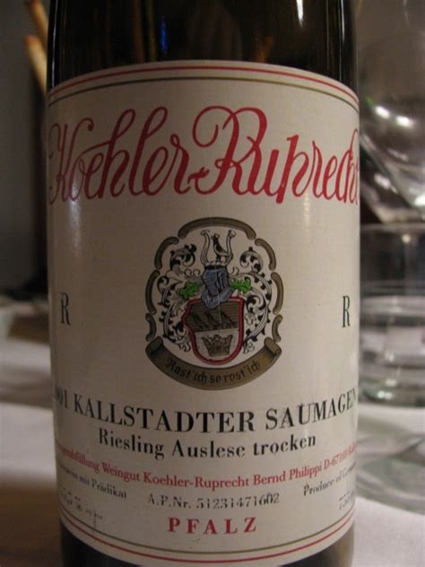 Koehler Ruprecht Kallstadter Saumagen Riesling Riesling Riesling