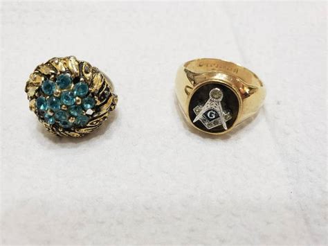 Two Vintage Gold Plated Rings