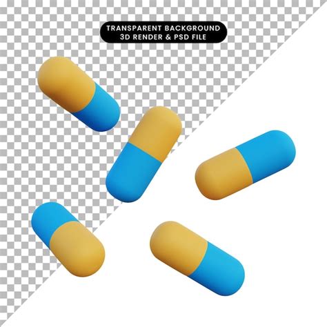 Premium PSD 3d Illustration Pills