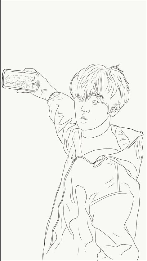 1 Txt Yeonjun Sketches Line Sketch Art Sketches