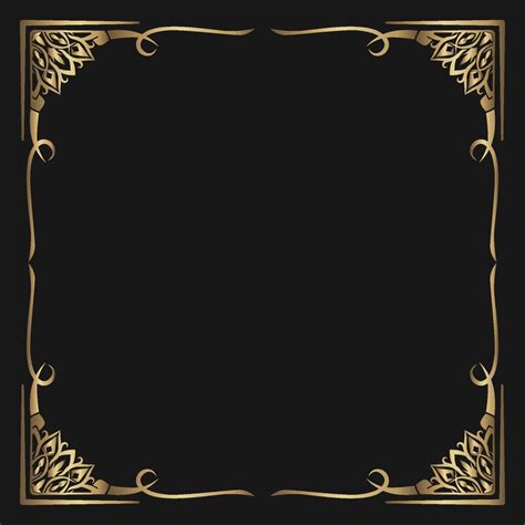 gold vintage frame border ornament 12032432 Vector Art at Vecteezy