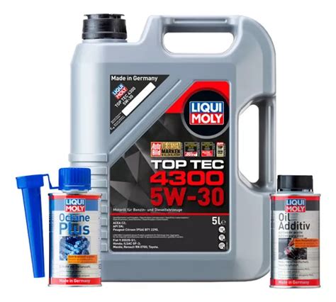 Liqui Moly 3 Pzas 5w30 Top Tec 4300 Octane Plus Oil Additiv Meses Sin