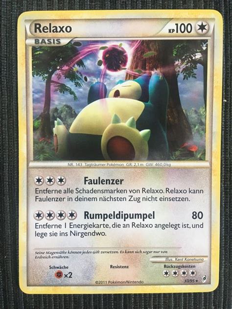 Pokemon Relaxo Ruf Der Legenden Nm Kaufen Auf Ricardo