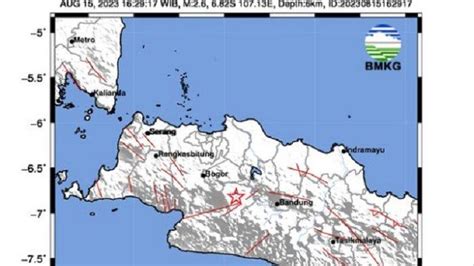 Update Gempa Bumi Cianjur Magnitudo 2 6 Pusat Gempa Di Darat Getaran