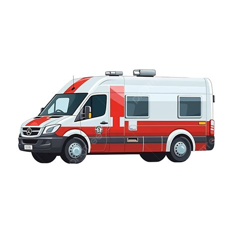 Ilustración De Vehículo Médico De Coche De Ambulancia De Emergencia Png