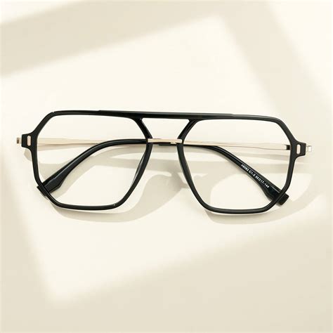 Ebenezer Aviator Black Eyeglasses Vooglam