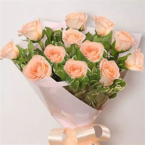 Online Bouquet 6 Peach Roses Gift Delivery in Philippines - FNP