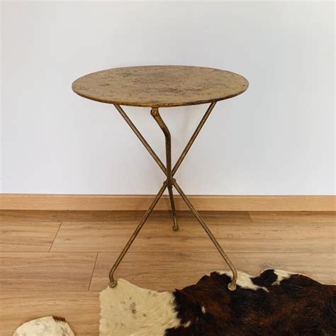 Pedestal table / small round folding table - Normand Broc