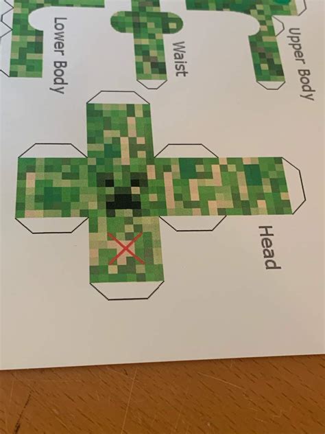 Minecraft Papercraft Creeper Head