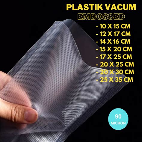 Jual Plastik Vacum Makanan Emboss Bag Plastik Vacuum Vakum Embossed