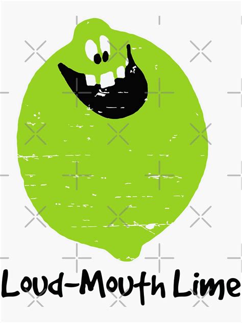 Loud Mouth Lime Sticker For Sale By Jungturx Redbubble