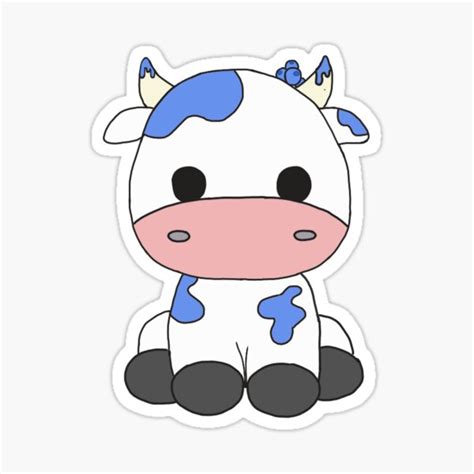 Blueberry Cow Stickers | Redbubble