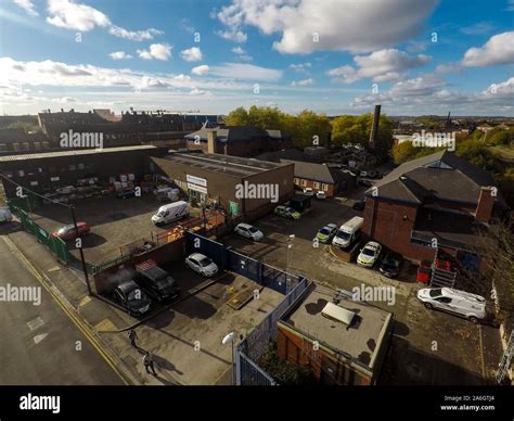 Aerial photograph of Longton Police Station and surrounding areas Stock ...