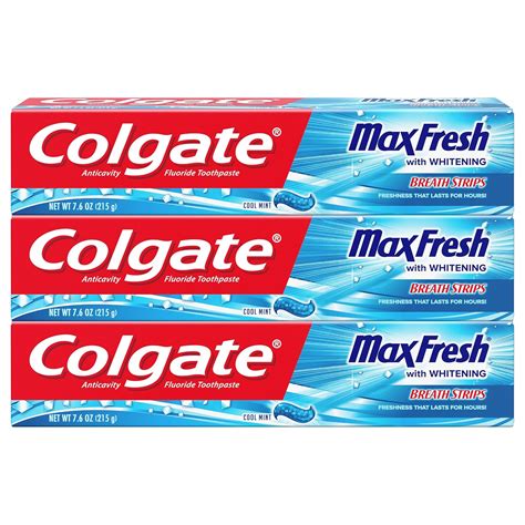 Buy Colgate Max Fresh Toothpaste With Mini Breath Strips Cool Mint