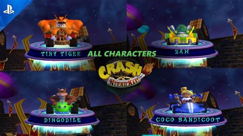 Crash Nitro Kart All Characters Semua Karakter Di Crash Nitro Kart