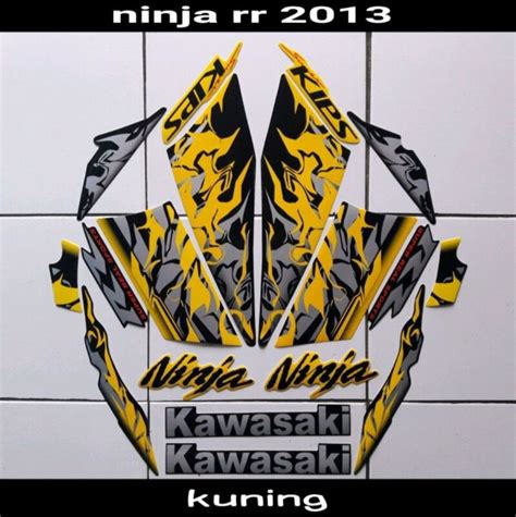 Sticker Striping Lis Bodi Motor Kawasaki Ninja Rr Warna Kuning