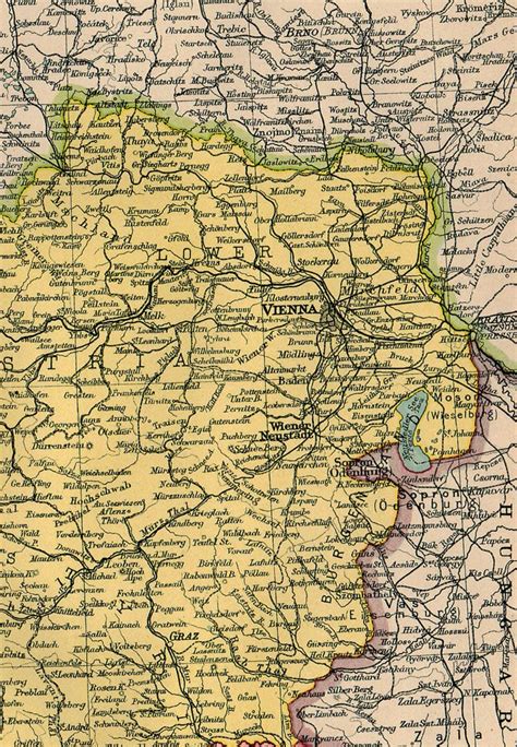 Large Map of Austrian Empire, 1924 Atlas Antique Map, Hungary Austria ...