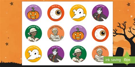 Printable Halloween Stickers | Twinkl Activity | Eco Version