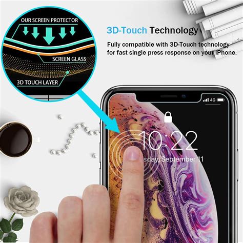 [3 Pack] LK for iPhone Xs Max Screen Protector 6.5, [Tempered Glass ...