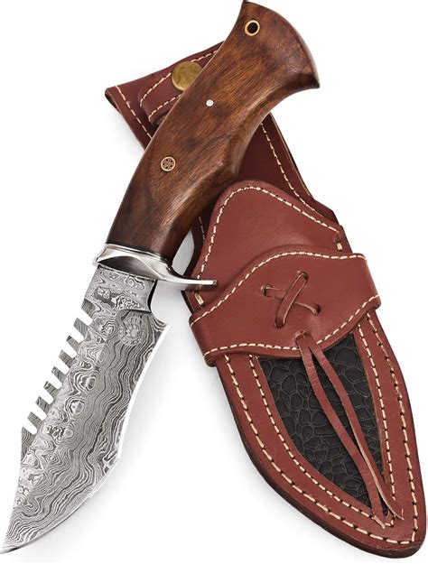 Amazon BIGCAT ROAR Handmade Damascus Tracker Knife Bushcraft