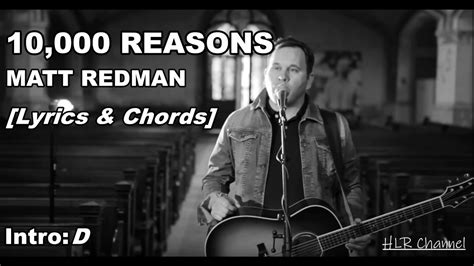 Matt Redman 10 000 Reasons Bless The Lord With Lyrics And Chords Youtube