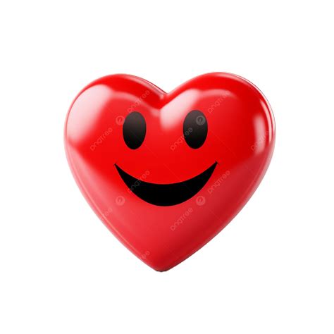 Red Heart Emoji White Background 3d Clipart Facebook Emoji Png