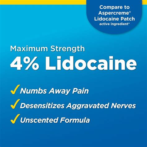 Amazon Basic Care Maximum Strength 4% Lidocaine Pain Relief Patch | 15