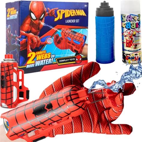 Guante Spiderman Lanza Telaraña Y Agua Juguete Niños Avenger MercadoLibre